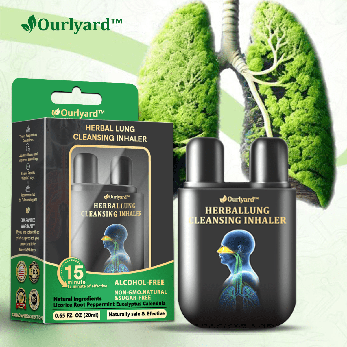 💜✅Official Store:Ourlyard® Herbal Lung Cleansing Inhaler👨‍⚕️FDA Certification(💝 Cough, wheezing, shortness of breath, sputum, stuffy nose, bronchitis, bronchitis, allergy symptoms, lung discomfort💝)