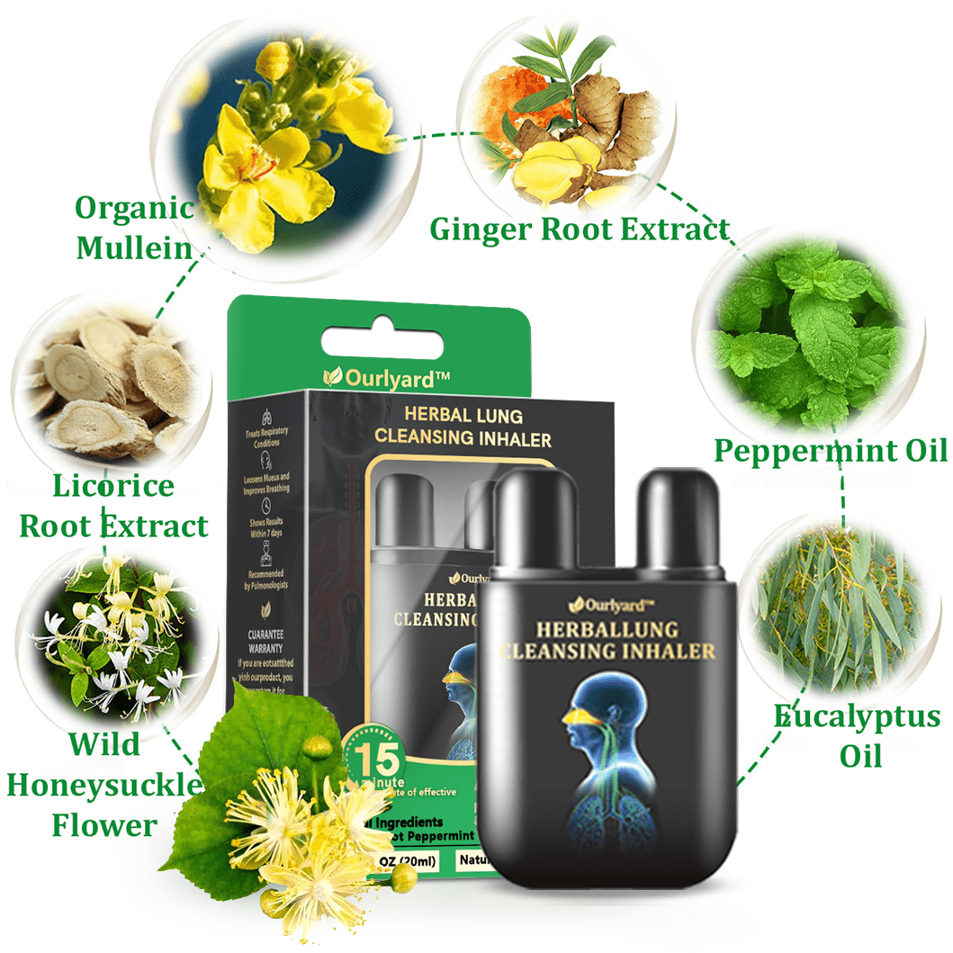 💜✅Official Store:Ourlyard® Herbal Lung Cleansing Inhaler👨‍⚕️FDA Certification(💝 Cough, wheezing, shortness of breath, sputum, stuffy nose, bronchitis, bronchitis, allergy symptoms, lung discomfort💝)