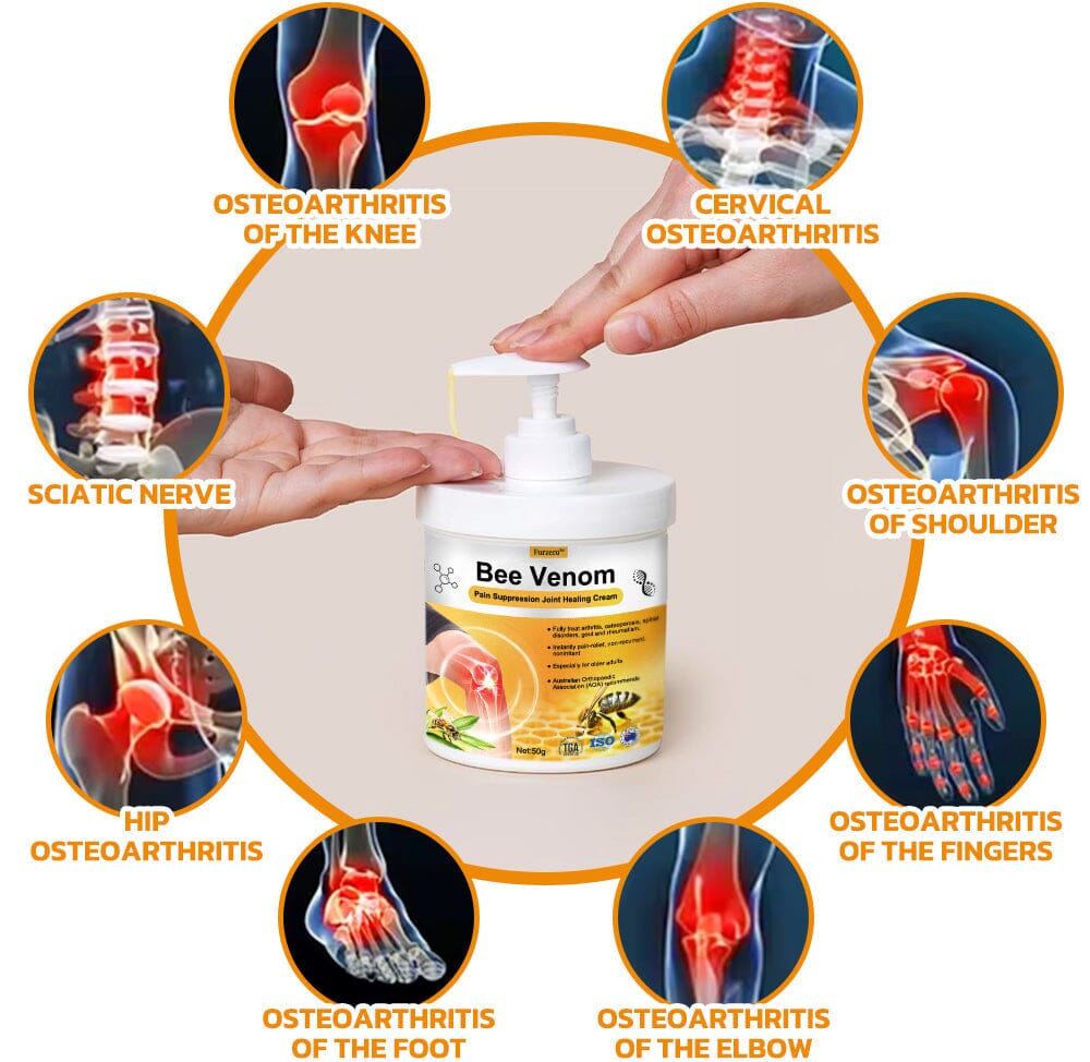 🇺🇸 Furzero™ Bee Venom Pain Suppression Joint Healing Cream （AAOS）Approved(Reducing joint swelling, pain, stiffness, redness, warmth, soreness, and joint fatigue)