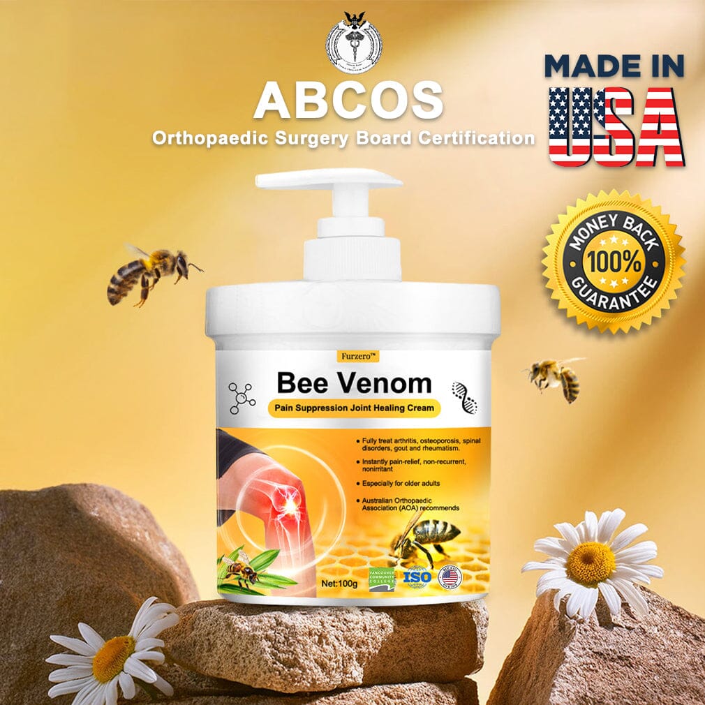🇺🇸 Furzero™ Bee Venom Pain Suppression Joint Healing Cream （AAOS）Approved(Reducing joint swelling, pain, stiffness, redness, warmth, soreness, and joint fatigue)
