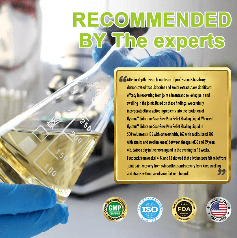 ✅Official Store: flysmus™ Lidocaine Scar-Free Pain Relief Healing Liquid👨‍⚕️USA Osteopathic Medical Association （AAOS）Approved(Reducing joint swelling, pain, stiffness, redness, warmth, soreness,  joint fatigue and remove scars)